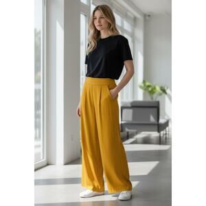 RAMY BROOK Pants NEW Size 4 Cropped Joss Pant $385 Golden Yellow